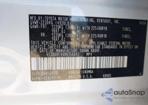 2024 Toyota Rav4 Hybrid Xle Premium z USA, uszkodzony, nr VIN 4T3B6RFV4RU156842